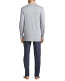 Men's Night & Day Long-Sleeve Pajama Set, Gray/Navy