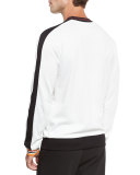 Molteni Striped Logo Long-Sleeve Crewneck T-Shirt, Off White