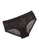 Zeigfeld Low-Rise Hotpants, Black Burnout