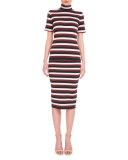 High-Waist Striped Pencil Skirt, Multi Colors