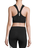 Run Performance Crop Top/Sports Bra, Black