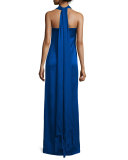 Sleeveless Crisscross-Neck Gown 