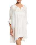Escape Embroidered Tunic Coverup, White