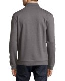 Textured Quarter-Zip Pullover, Gray