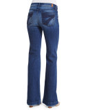 Dojo Flare-Leg Jeans, Lake Blue