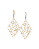 Small Diamond Shape Glimmer Chain Earrings