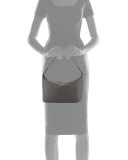 Small Intrecciato Shoulder Bag, Light Gray