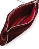 Happy Hour 7 Mink Shoulder Bag, Berry Red