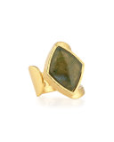 Luxe Moss Agate Rhombus Ring