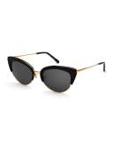 Josephine Monochromatic Cat-Eye Sunglasses, Black