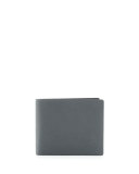 Chassis Textured Leather Bi-Fold Wallet, Gray