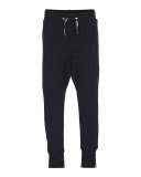 Ashton Straight-Leg Drawstring Sweatpants, Black, Size 4-12