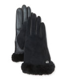 Carry Forward Classic Suede Smart Gloves, Black