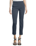 Four-Way Stretch Cropped Pants, Navy 