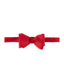 Pre-Tied Satin Bow Tie, Red