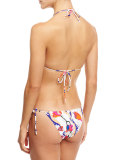 Ranuncoli Two-Piece Bikini Set, White/Pink
