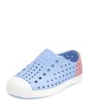 Jefferson Waterproof Glitter-Trim Low-Top Shoe, Purple/Pink, Youth