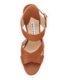 Gorham Leather Slingback Sandal, Luggage
