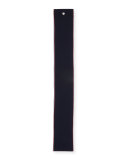 Wool Tricolor-Trim Logo Scarf, Navy