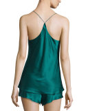 Bella Sleeveless Shorty Pajama Set, Emerald