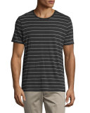 Shadow-Stripe Short-Sleeve Tee, Black