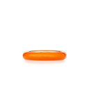 Orange Enamel Ring with One Diamond, Size 5.5