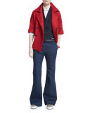 Mid-Rise Flare-Leg Jeans, Indigo