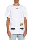 Spray-Paint Logo T-Shirt, White/Black