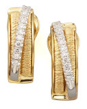 Diamond Cairo 18k Small Huggie Earrings with Diamonds