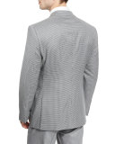 Taylor Mod-Houndstooth Wool Sport Coat, Light Gray