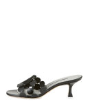 Velia Circle Slide Sandal, Black