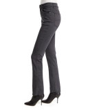 Five-Pocket Stretch Skinny Jeans, Gray