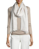 Metallic Cashmere-Blend Scarf