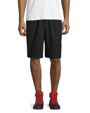 Woven Athletic Shorts, Darkest Black