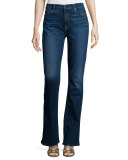 Riche Touche Classic Slim Boot-Cut Jeans, Medium Blue