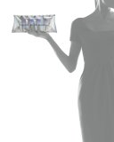 Manila Stretch Karung Clutch Bag, Silver