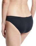 Adriana Solid Hipster Swim Bottom, Black