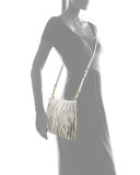 Finn Fringe Crossbody Bag, White
