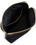 Zip-Top Technical Nylon Pouch Bag, Black