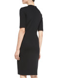 Milano Pique Knit Sheath Dress