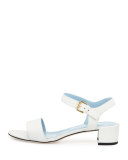 Cadi Leather City Sandal, White