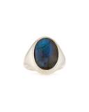 Labradorite Signet Statement Ring
