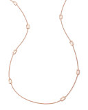 18K Rose Gold Glamazon Windowpane Necklace, 40"