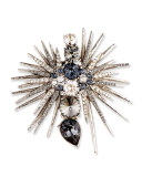 Celestial Star Crystal Pin, Gray