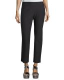 Washable Stretch Crepe Ankle Pants 