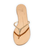 Nuvorock Crystal Flat Thong Sandal, Ramino