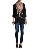 Damask Embroidered Blouse/Tunic 