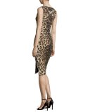 Shadow Leopard-Print Sheath Dress