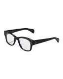 Jannsson Large Square Fashion Glasses, Black 