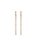 18K Rose-Gold Diamond Baguette Stick Earrings